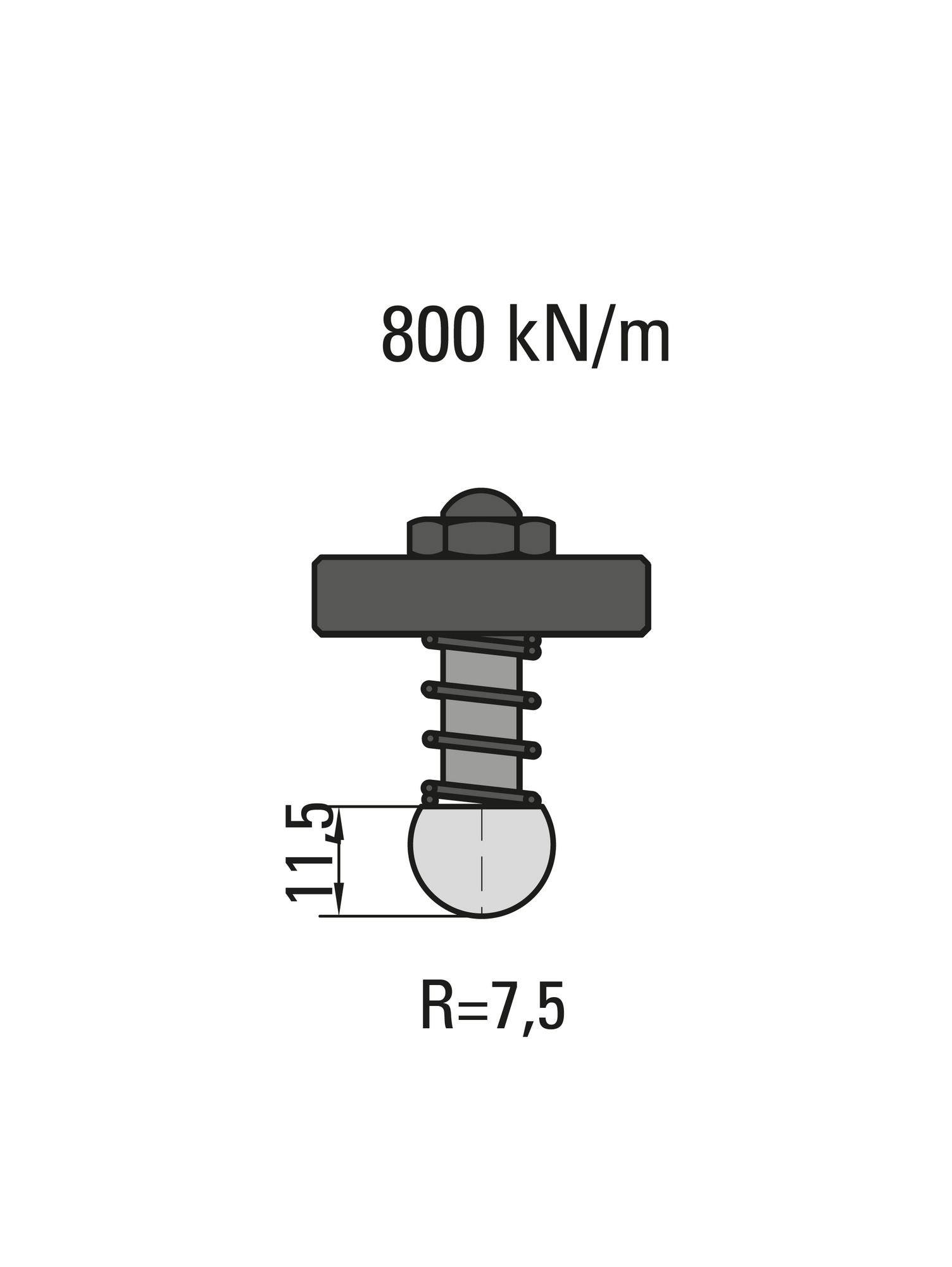 Lengte: 415mm - Gewicht: 0.5 kg