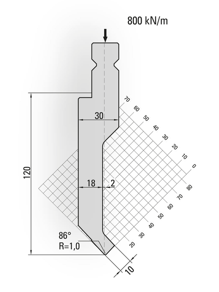 Lengte: 100mm - Gewicht: 2.4 kg