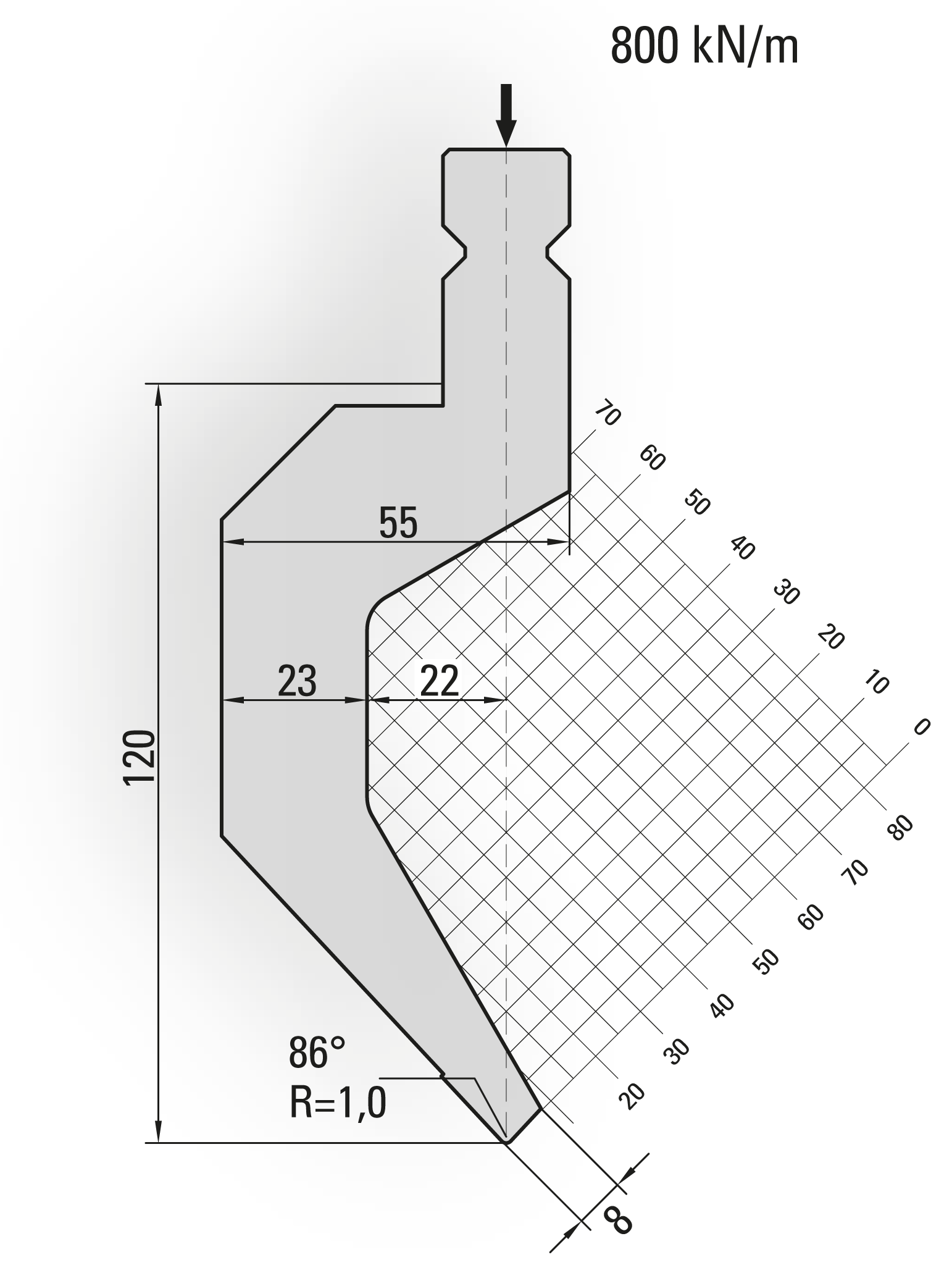 Lengte: 100mm - Gewicht: 2.9 kg