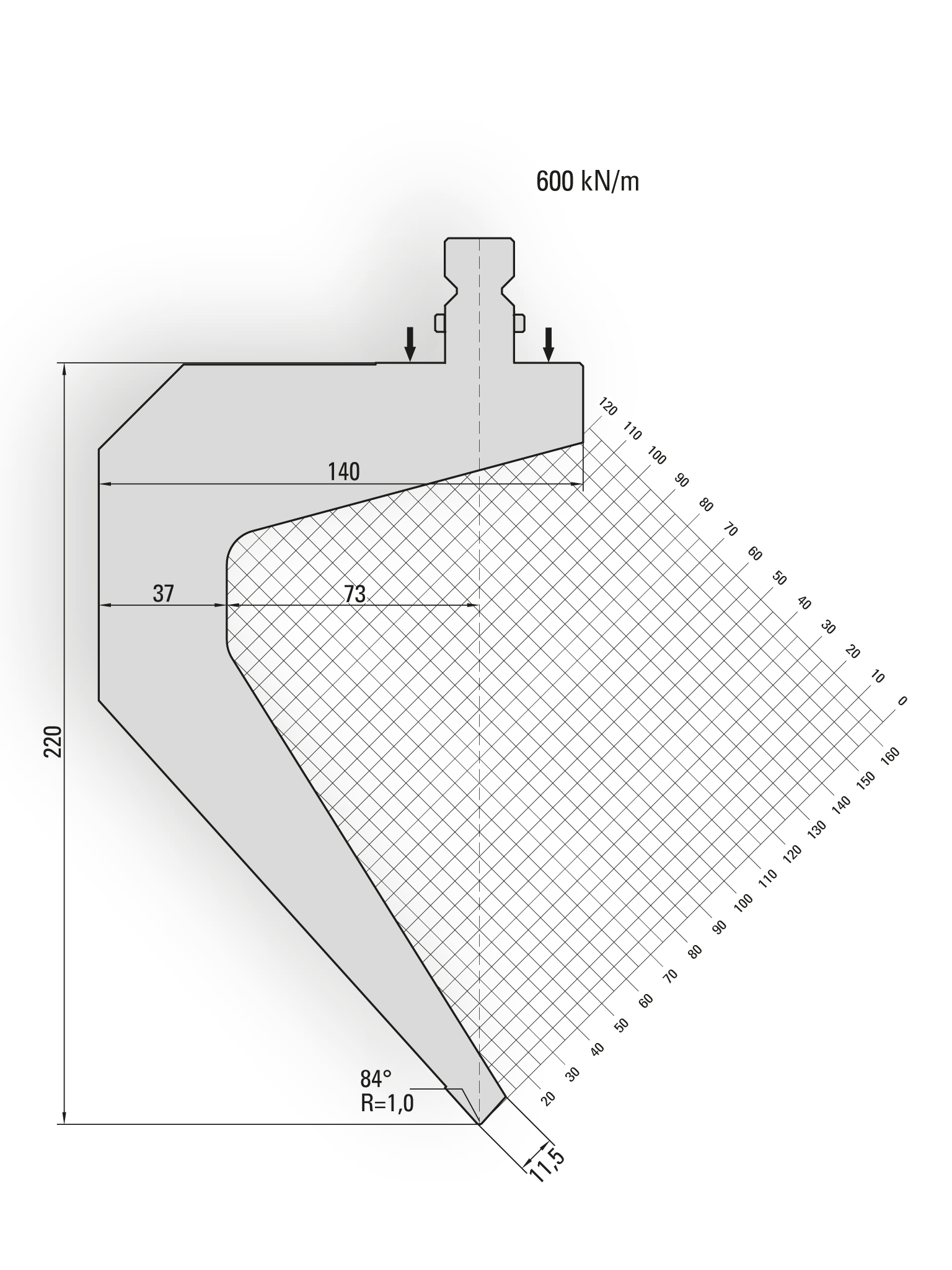 Lengte: 100mm - Gewicht: 8.9 kg