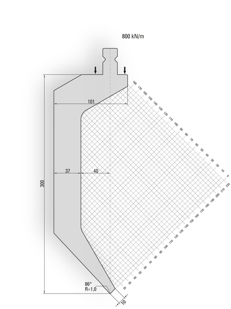 Lengte: 100mm - Gewicht: 9.9 kg