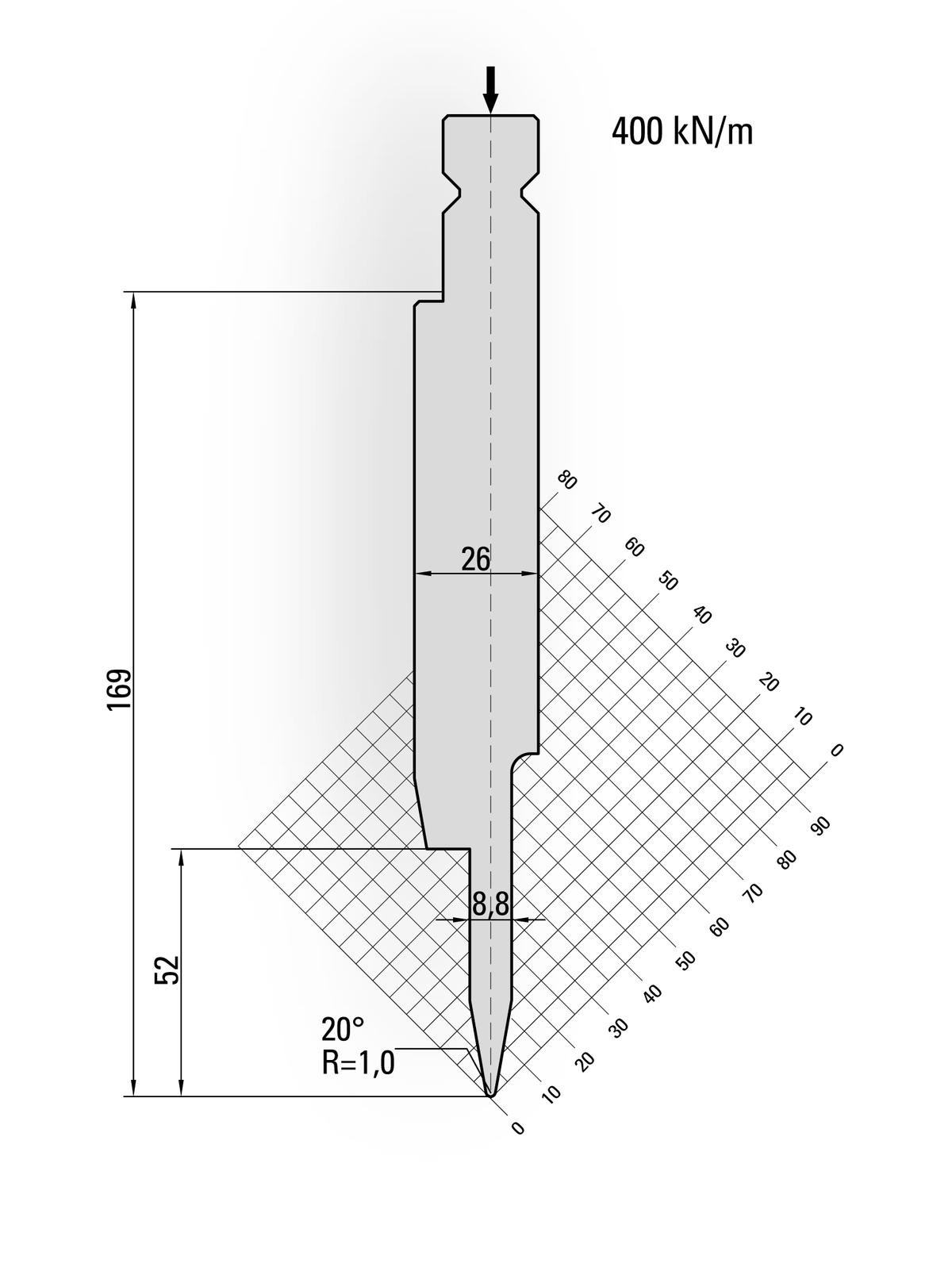 Lengte: 250mm - Gewicht: 8 kg