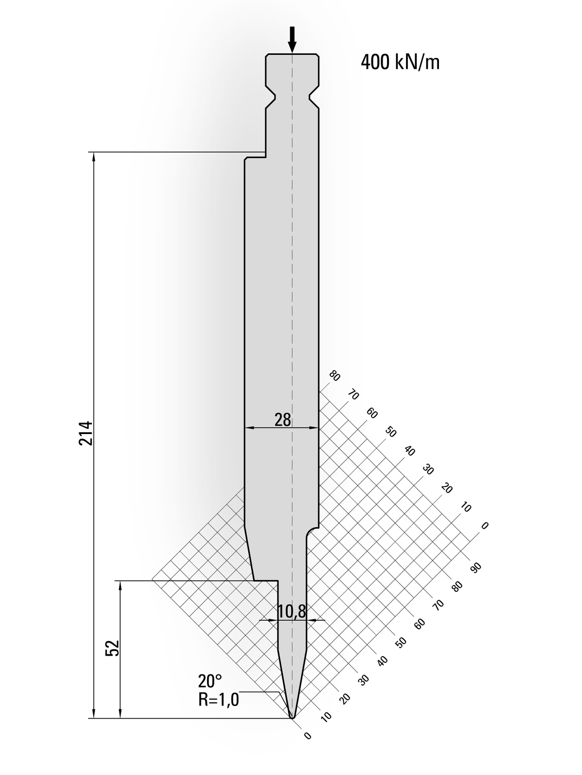 Lengte: 250mm - Gewicht: 11.1 kg