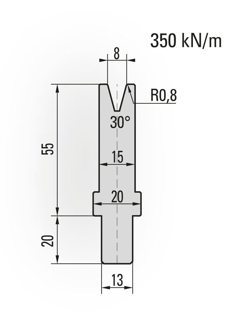 Lengte: 100mm - Gewicht: 0.8 kg