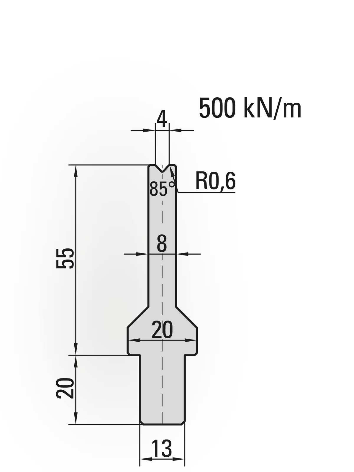 Lengte: 100mm - Gewicht: 0.7 kg