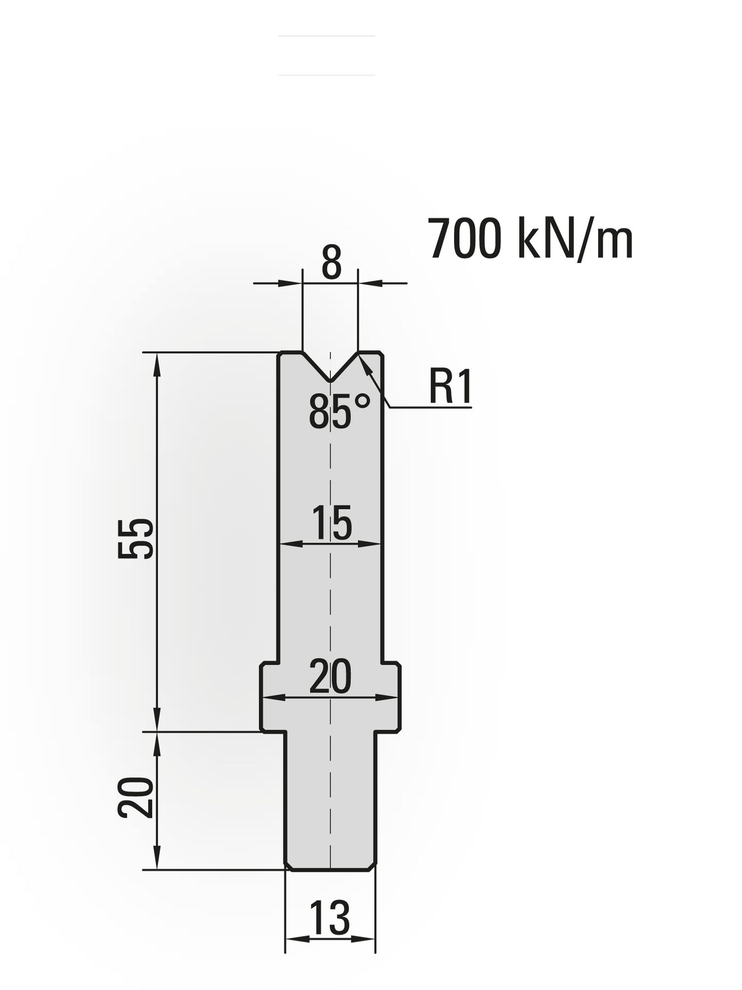 Lengte: 100mm - Gewicht: 0.9 kg