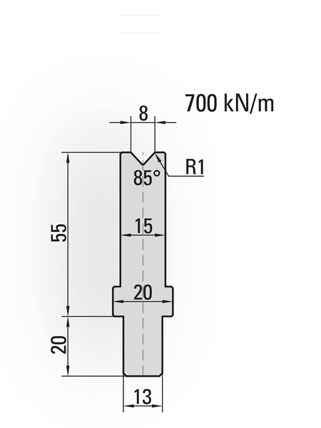 Lengte: 100mm - Gewicht: 0.9 kg