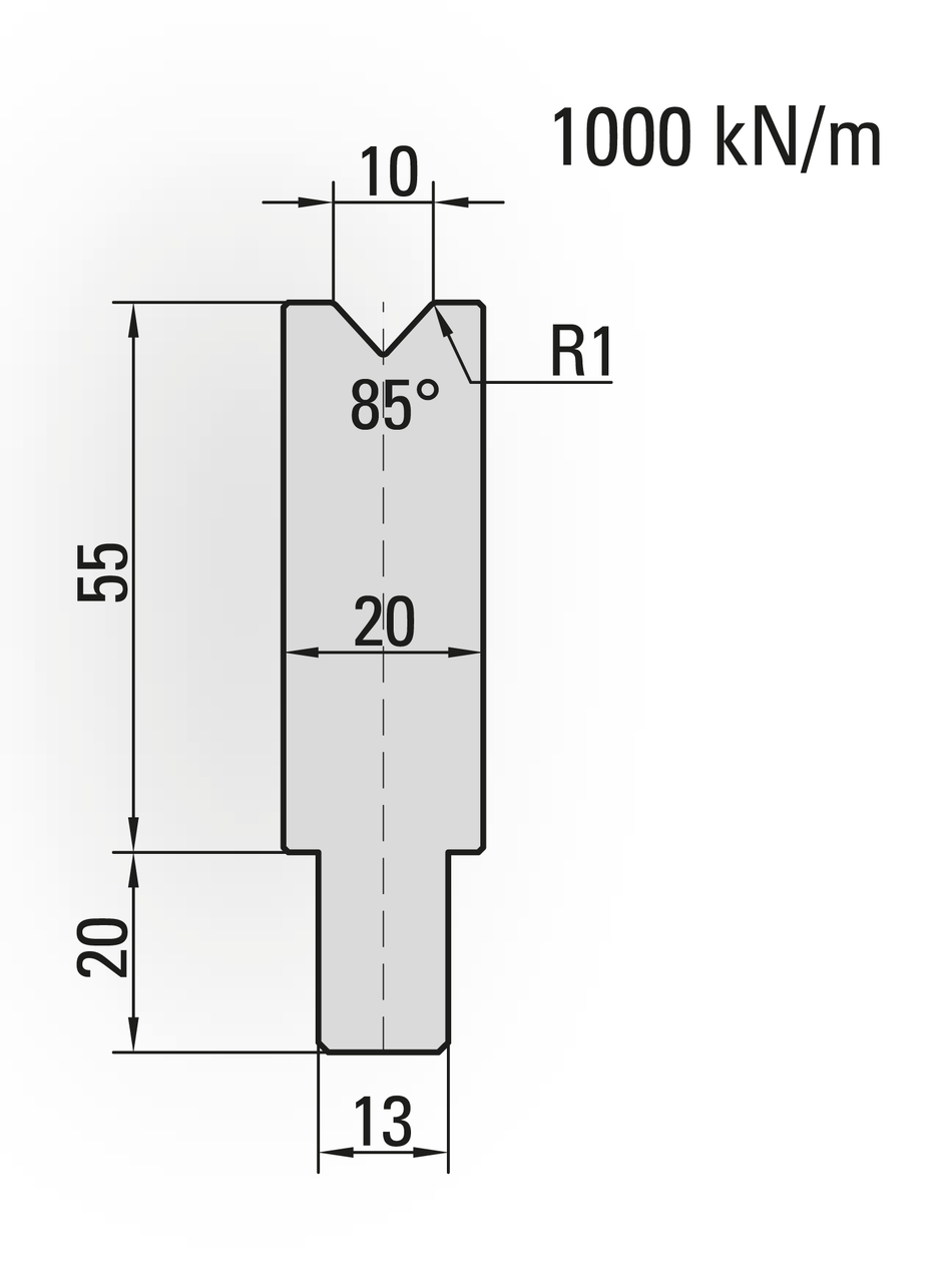 Lengte: 100mm - Gewicht: 1.1 kg