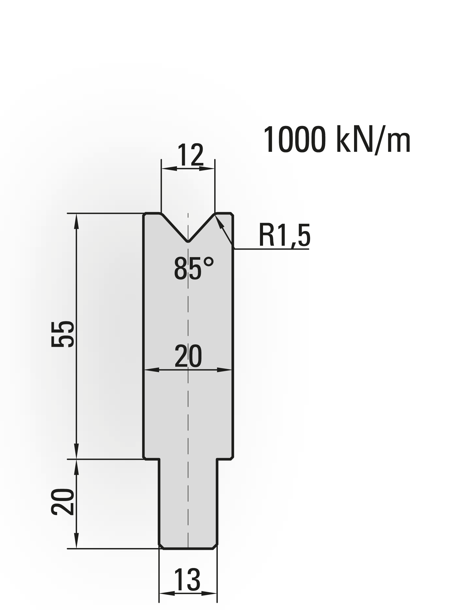 Lengte: 100mm - Gewicht: 1.1 kg