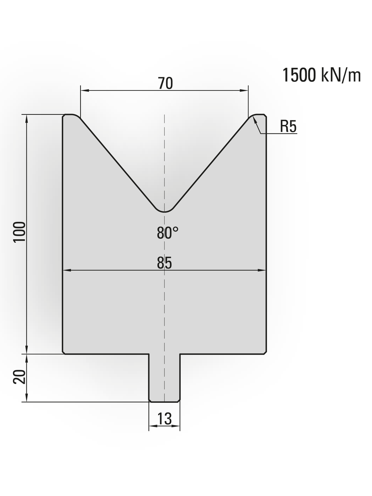 Lengte: 100mm - Gewicht: 5.6 kg