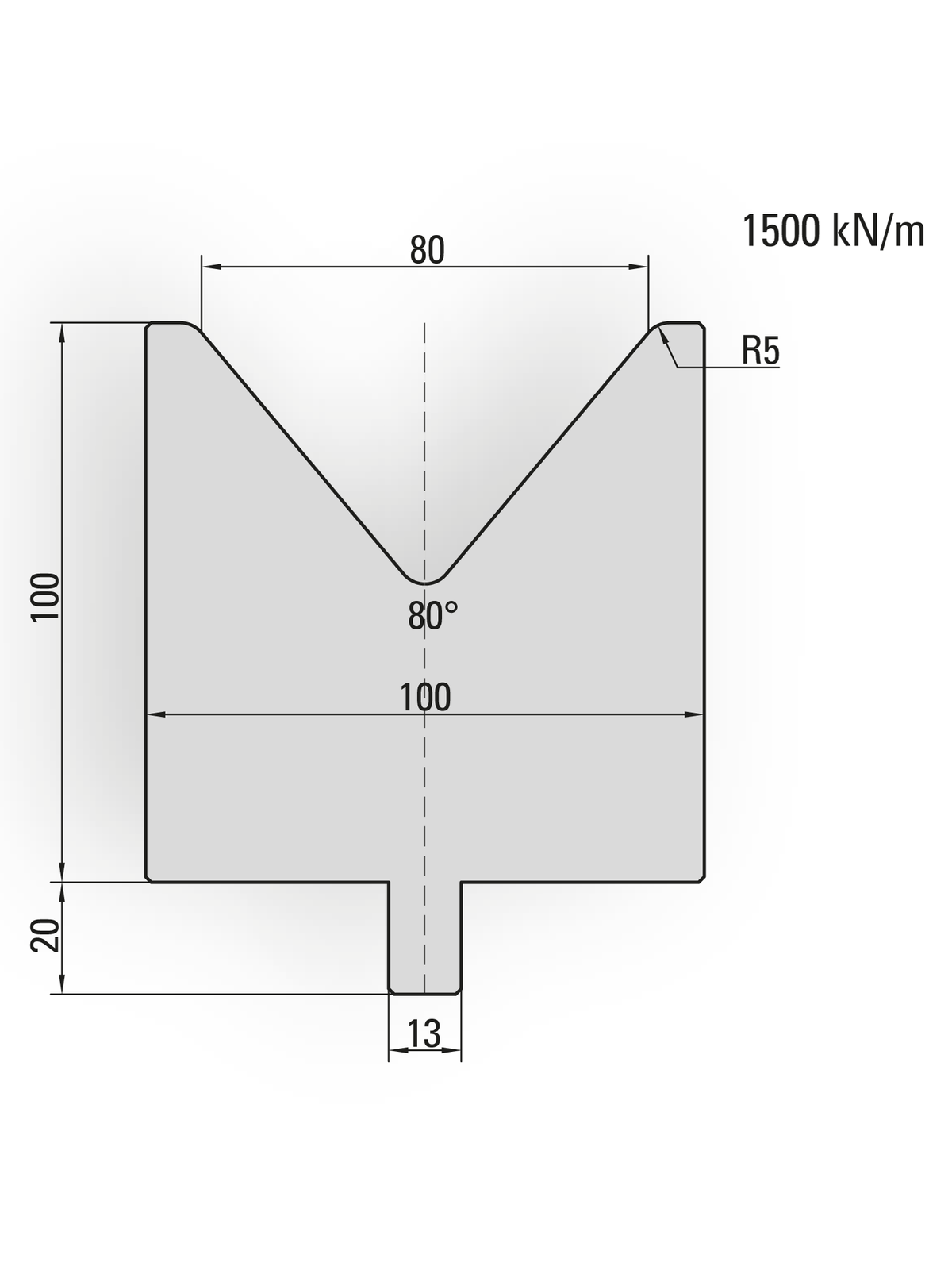 Lengte: 100mm - Gewicht: 6.4 kg