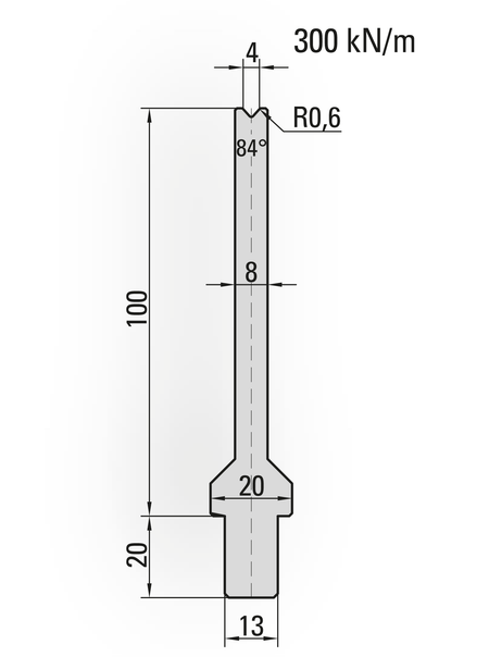 Lengte: 100mm - Gewicht: 0.9 kg