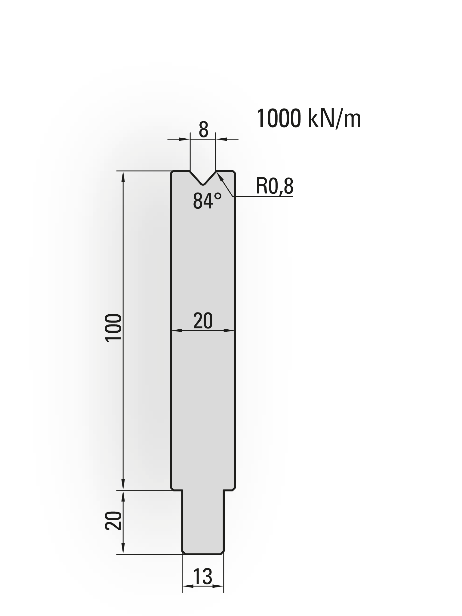 Lengte: 100mm - Gewicht: 1.8 kg