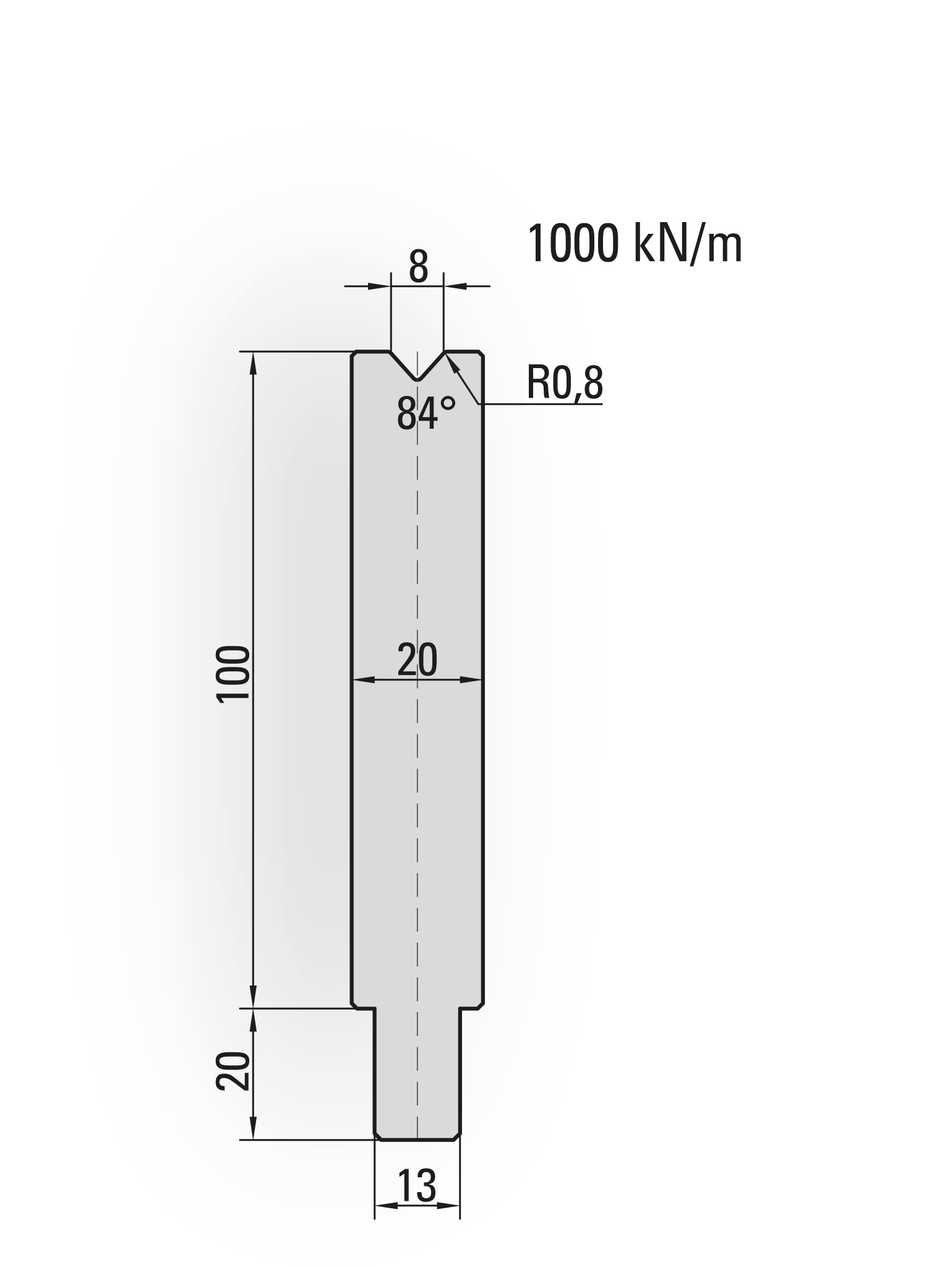 Lengte: 100mm - Gewicht: 1.8 kg