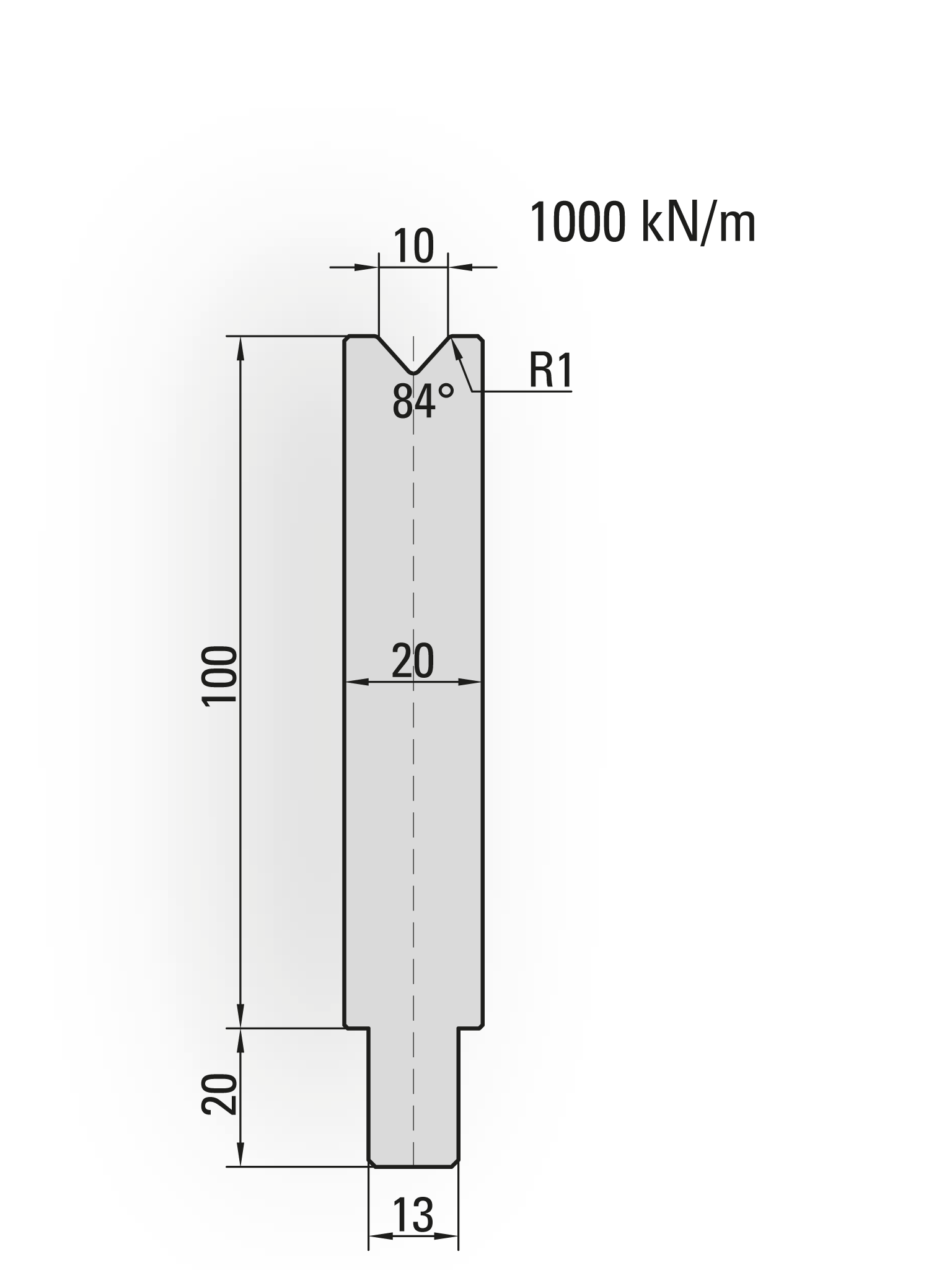 Lengte: 100mm - Gewicht: 1.7 kg