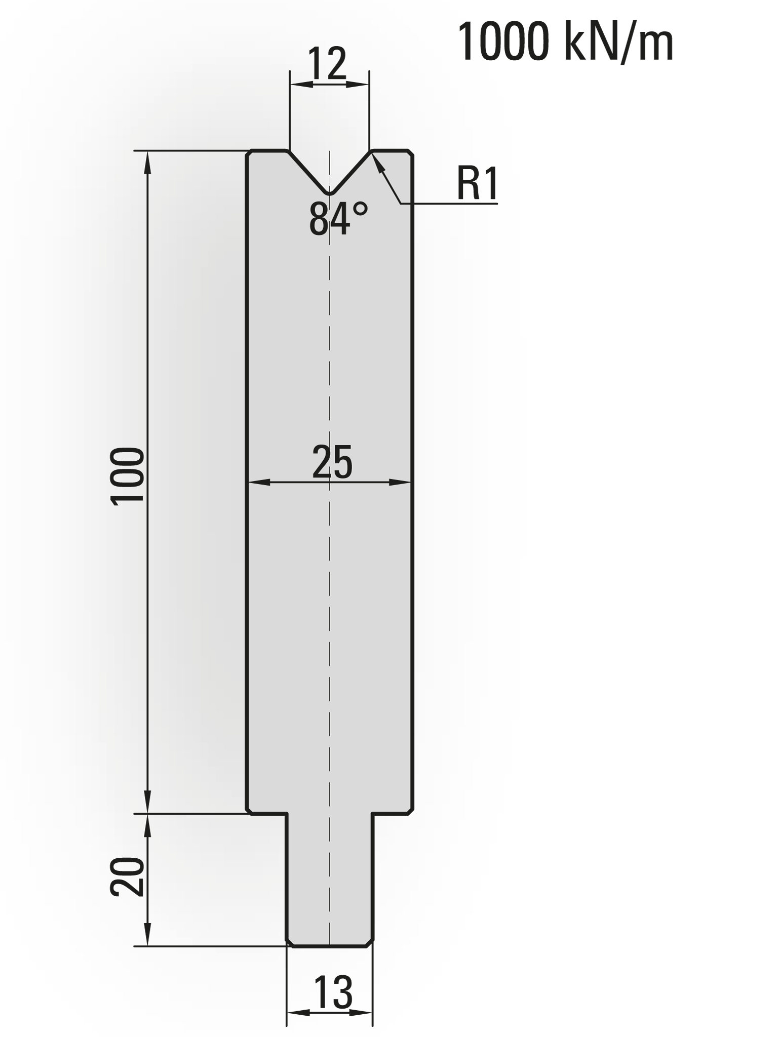 Lengte: 100mm - Gewicht: 2.1 kg