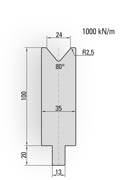 Lengte: 100mm - Gewicht: 2.8 kg