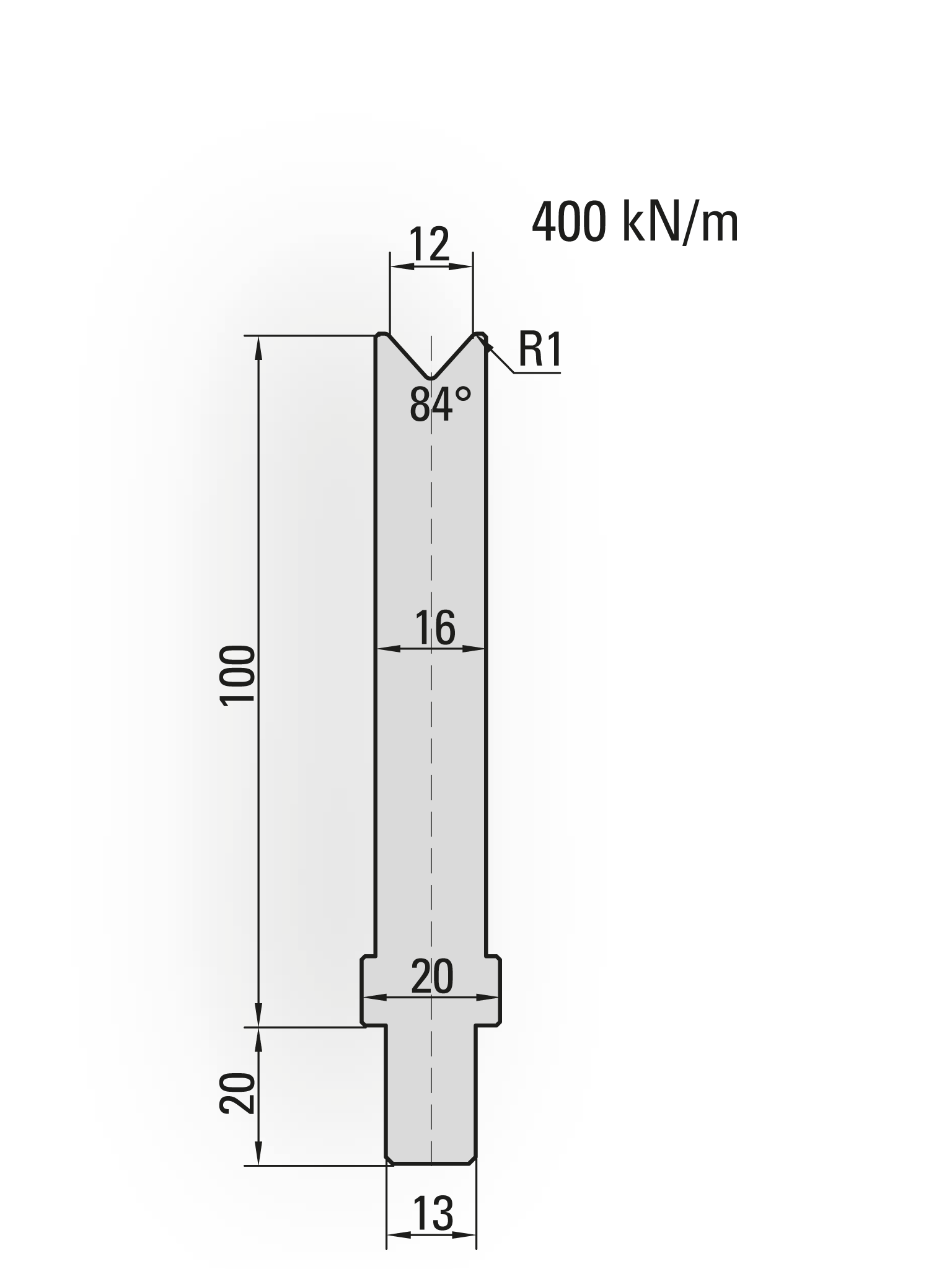 Lengte: 100mm - Gewicht: 1.5 kg