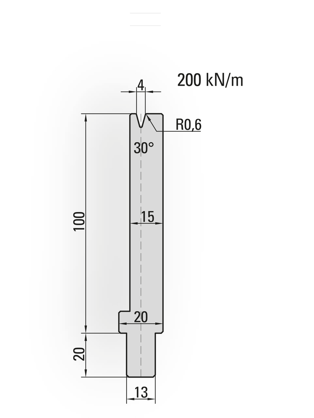 Lengte: 100mm - Gewicht: 1.4 kg