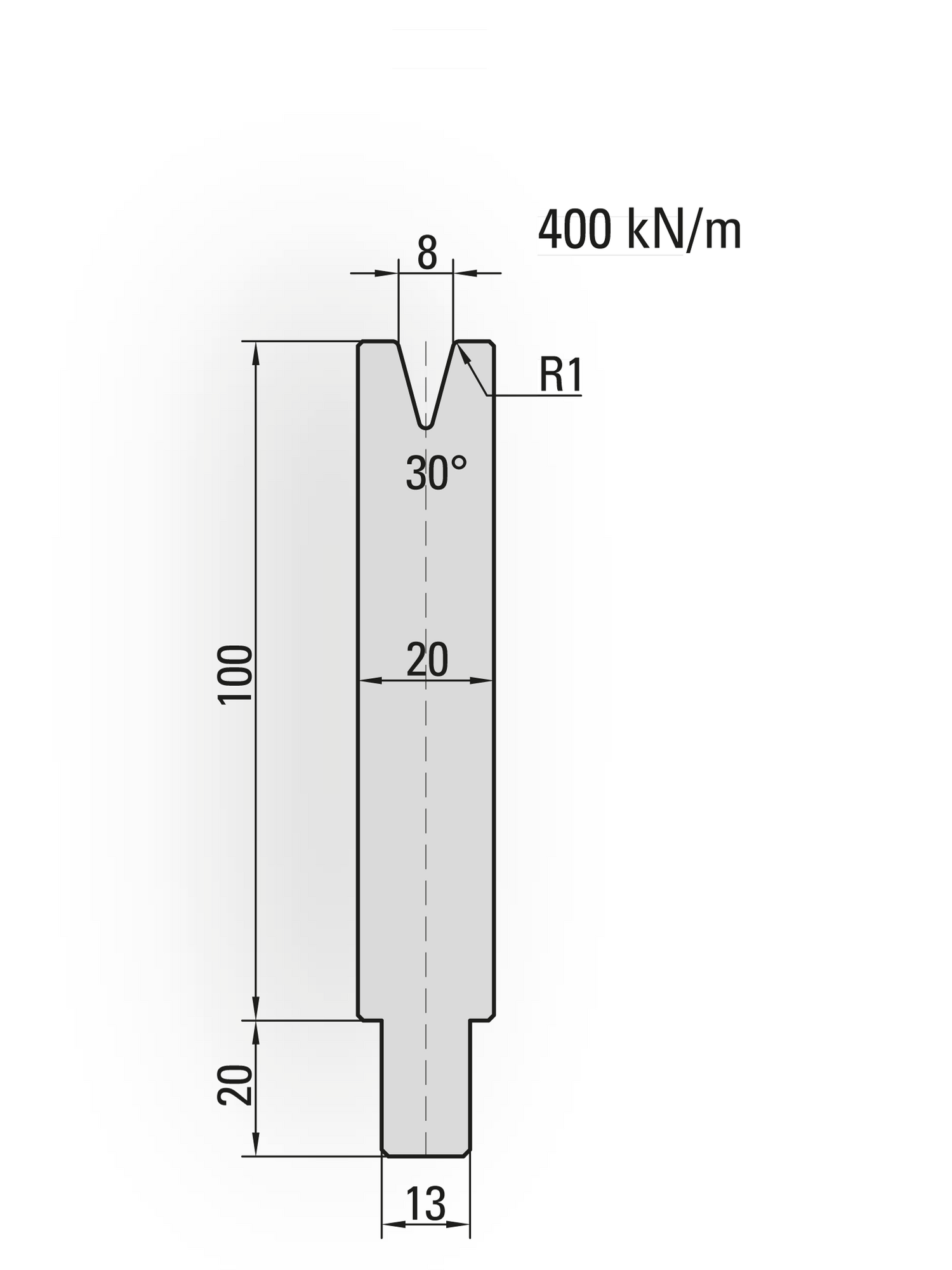 Lengte: 100mm - Gewicht: 1.7 kg