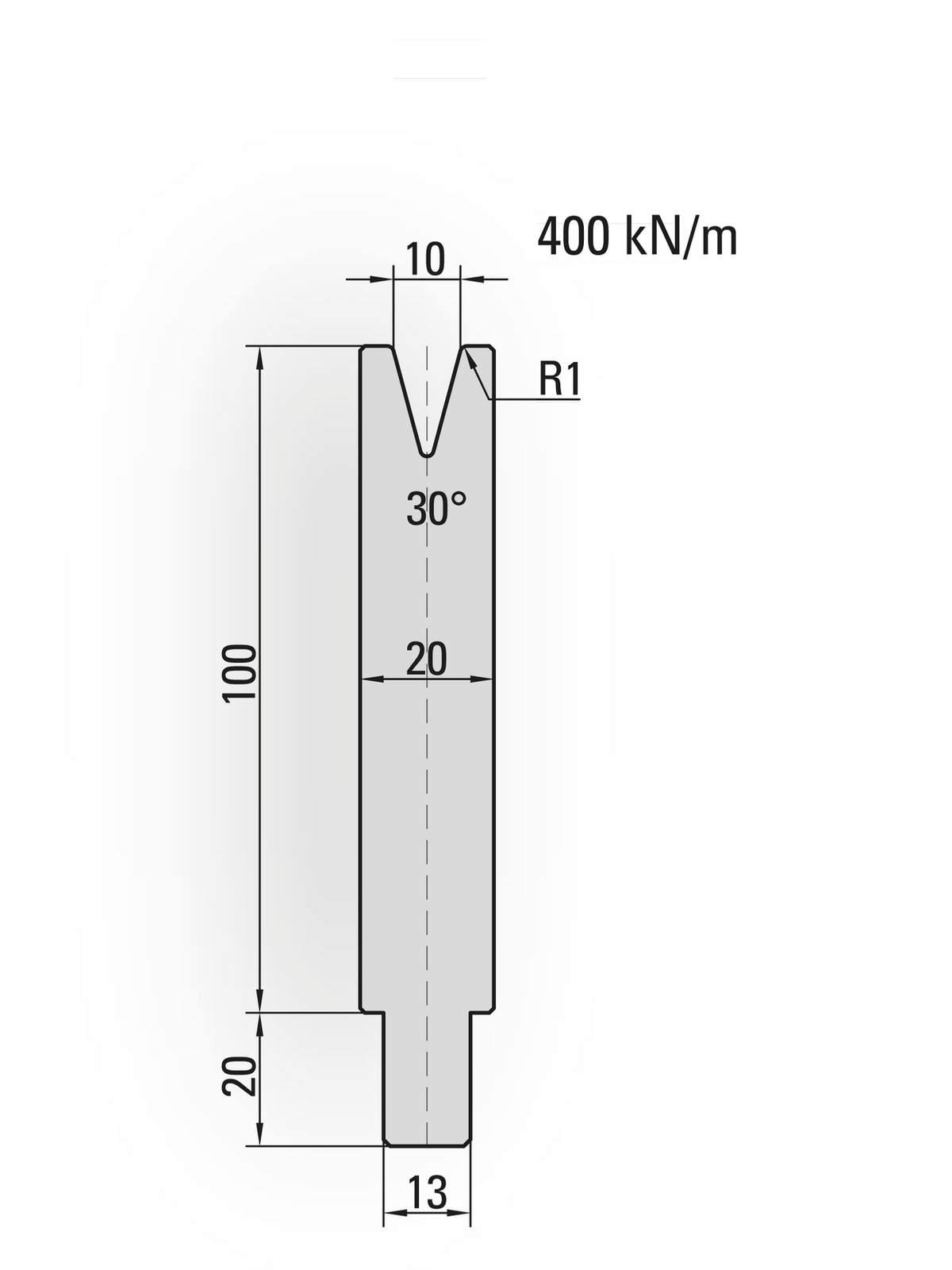 Lengte: 100mm - Gewicht: 1.7 kg