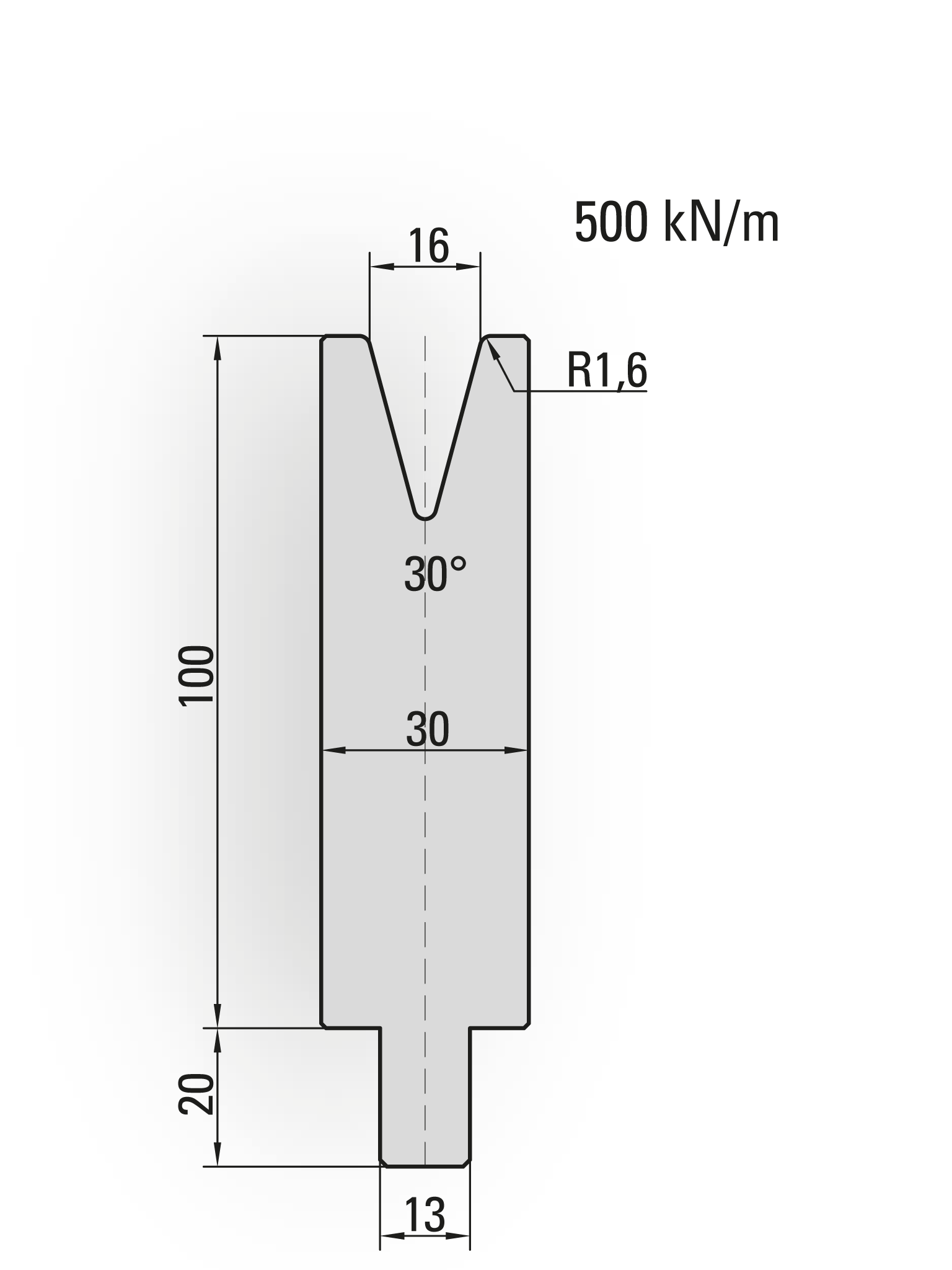 Lengte: 100mm - Gewicht: 2.4 kg