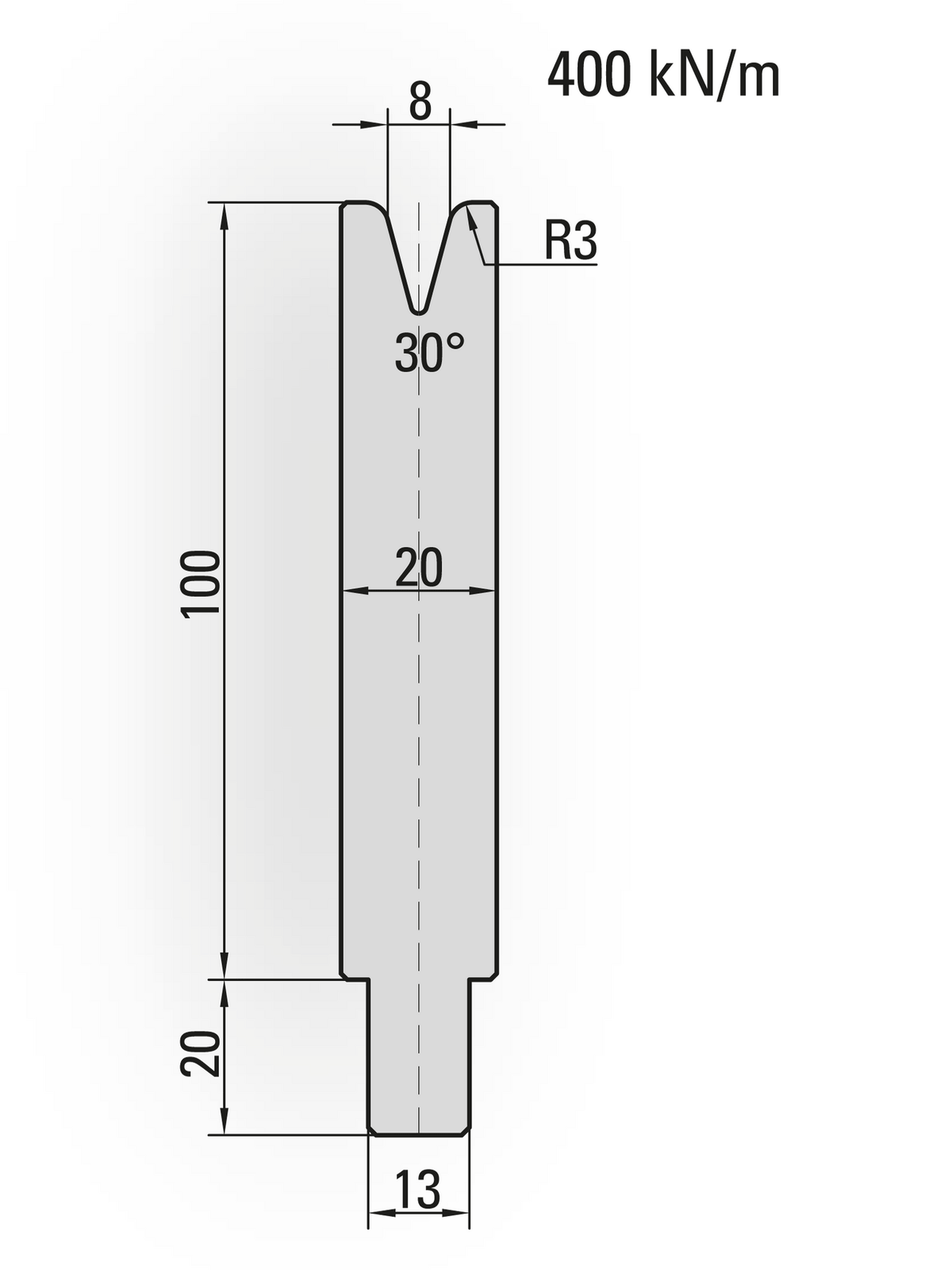 Lengte: 100mm - Gewicht: 1.7 kg