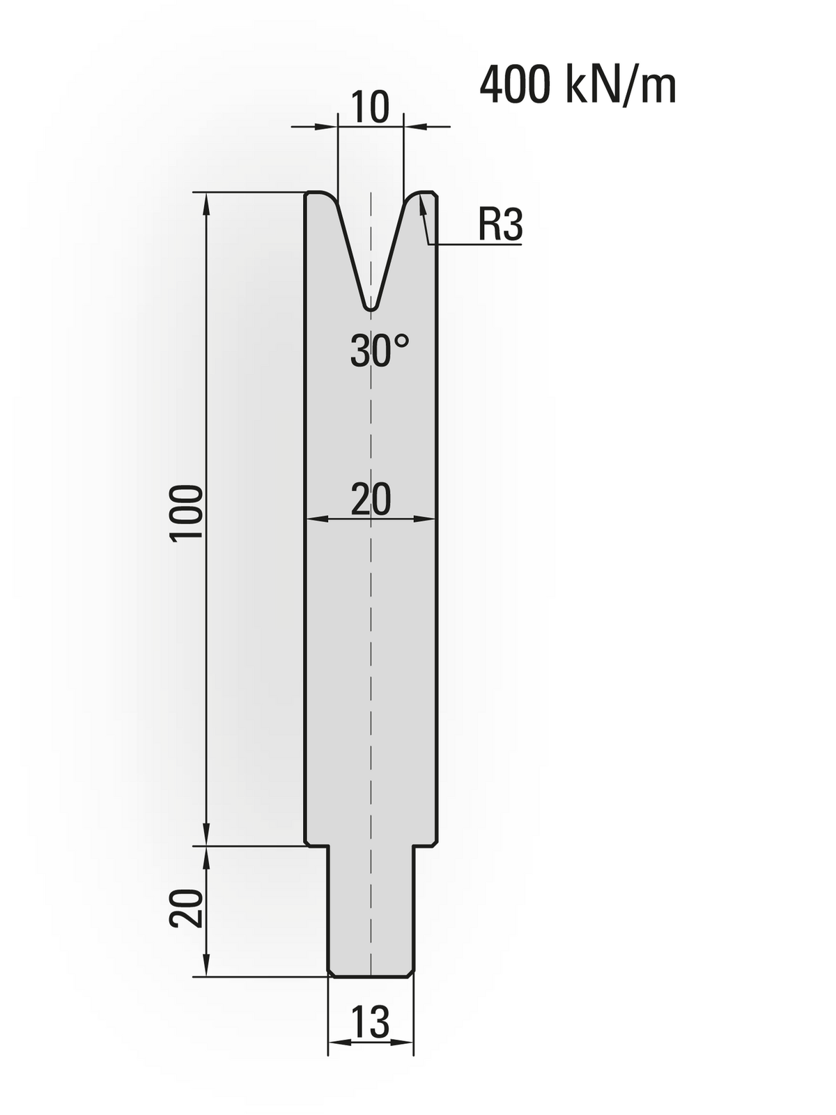 Lengte: 100mm - Gewicht: 1.7 kg