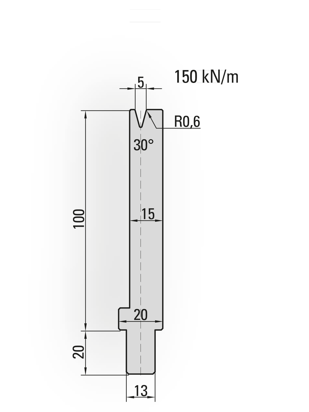 Lengte: 100mm - Gewicht: 1.4 kg