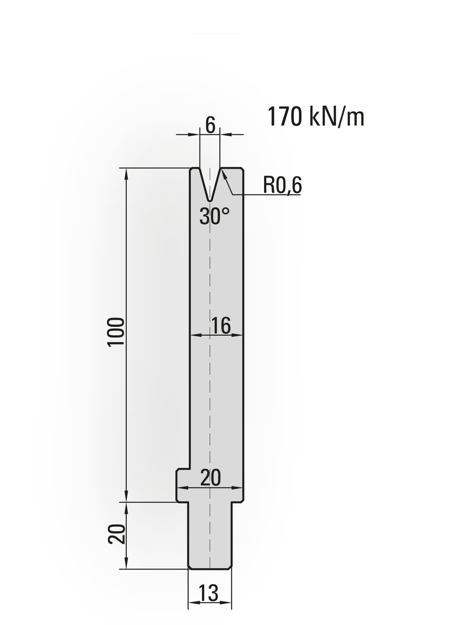 Lengte: 100mm - Gewicht: 1.5 kg