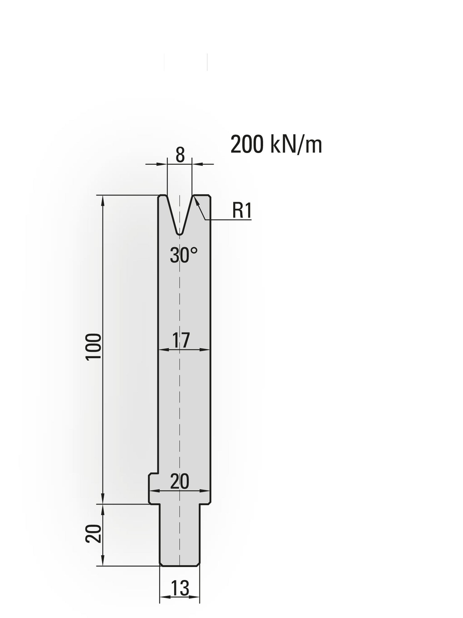 Lengte: 100mm - Gewicht: 1.5 kg