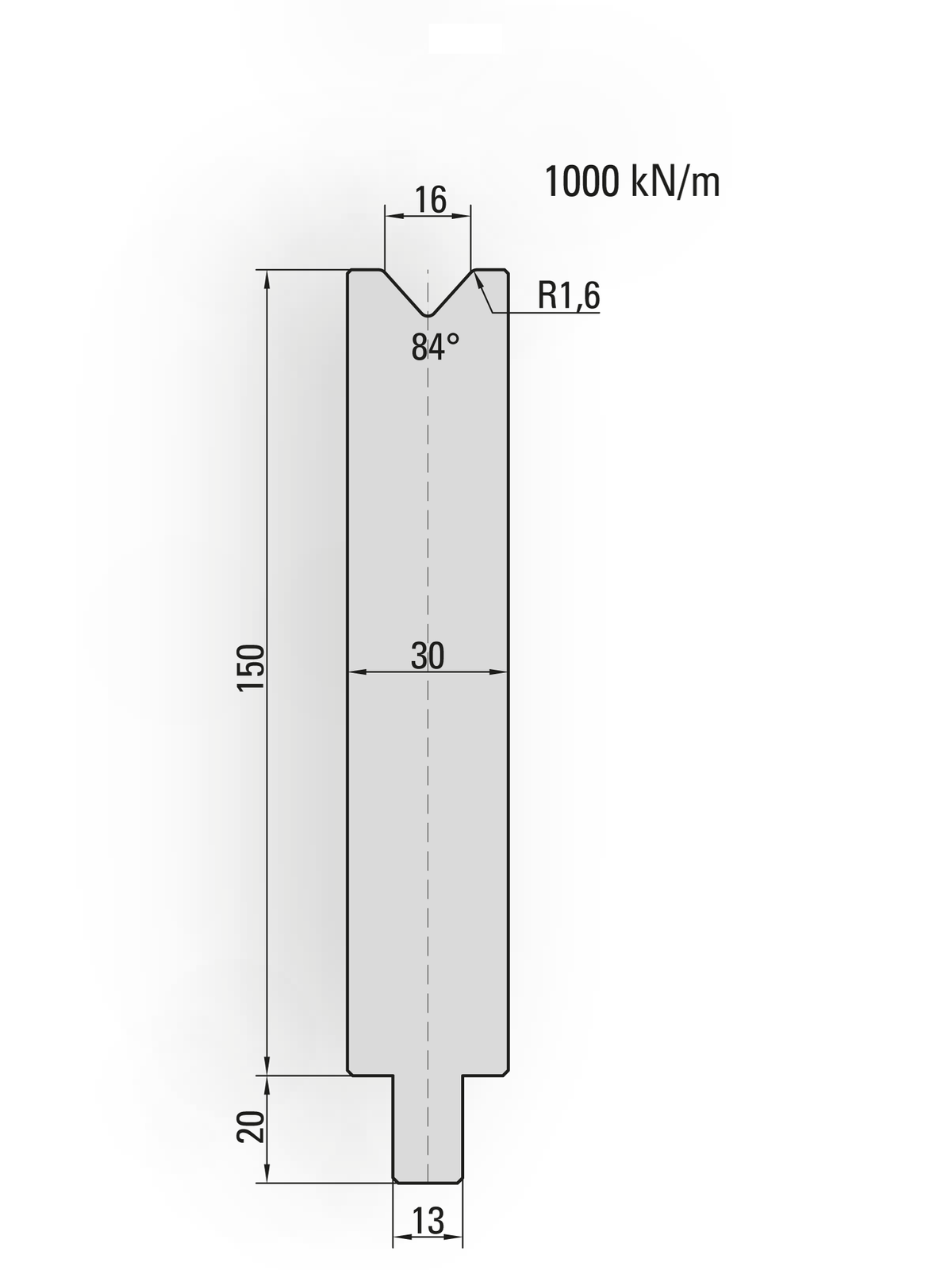 Lengte: 100mm - Gewicht: 3.7 kg