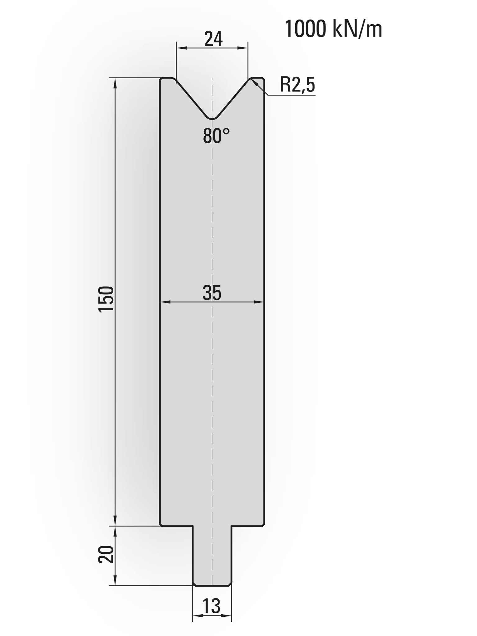 Lengte: 100mm - Gewicht: 4.2 kg