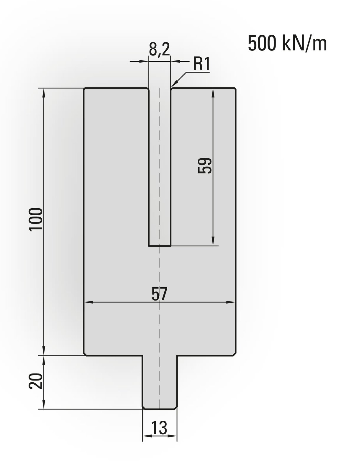 Lengte: 100mm - Gewicht: 4.3 kg