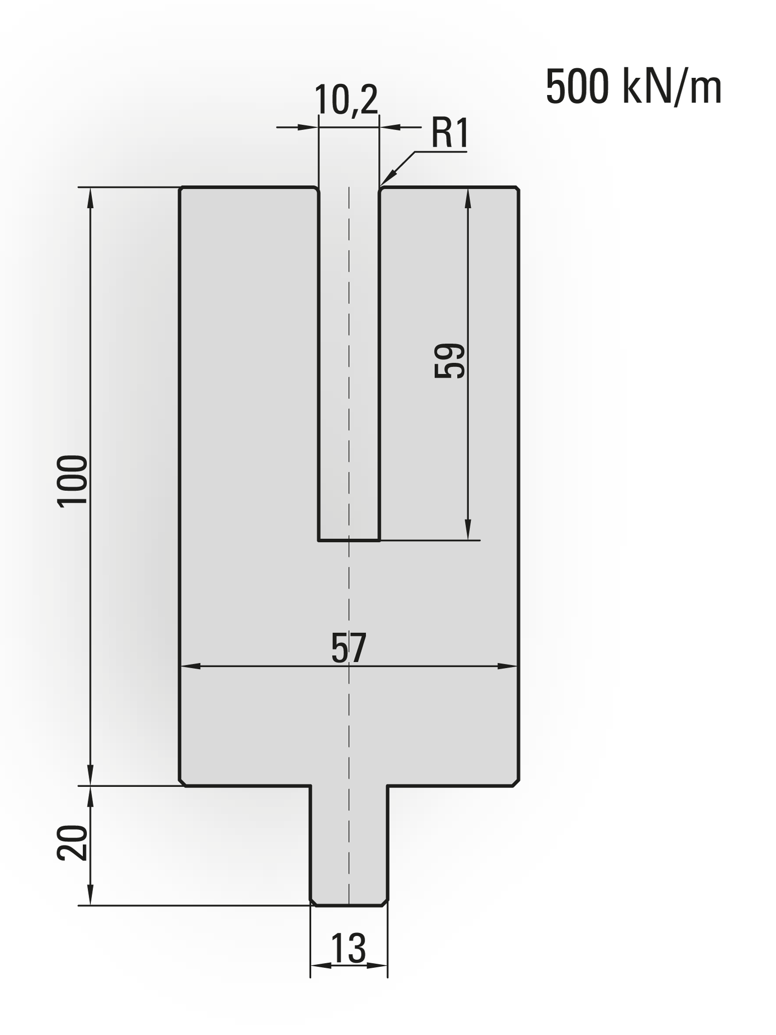 Lengte: 100mm - Gewicht: 4.2 kg