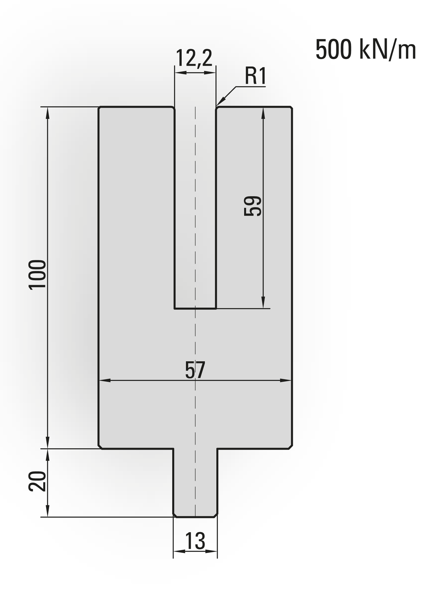 Lengte: 100mm - Gewicht: 4.1 kg