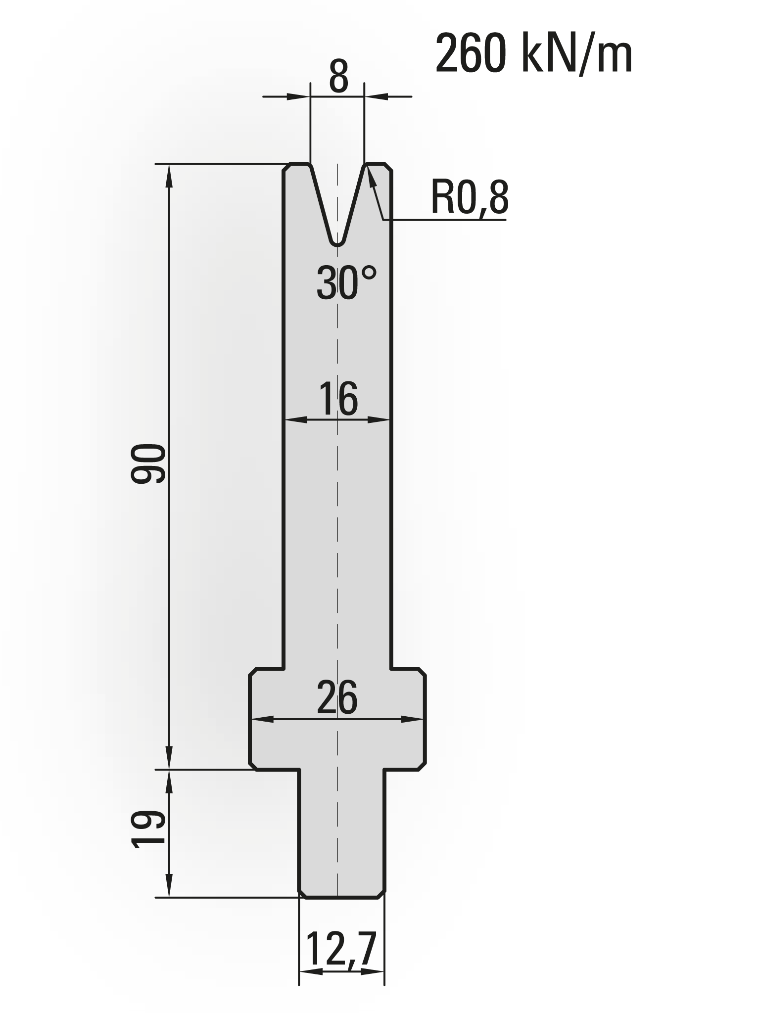 Lengte: 250mm - Gewicht: 3.5 kg