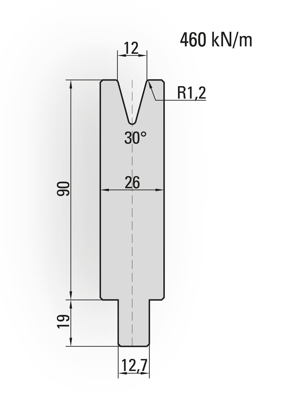 Lengte: 250mm - Gewicht: 4.9 kg