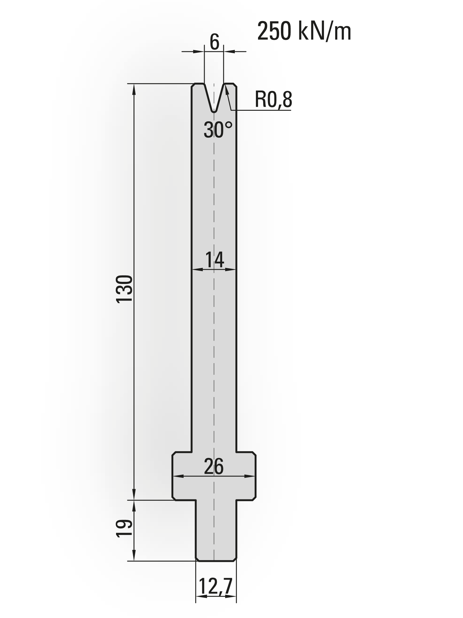 Lengte: 250mm - Gewicht: 4.4 kg