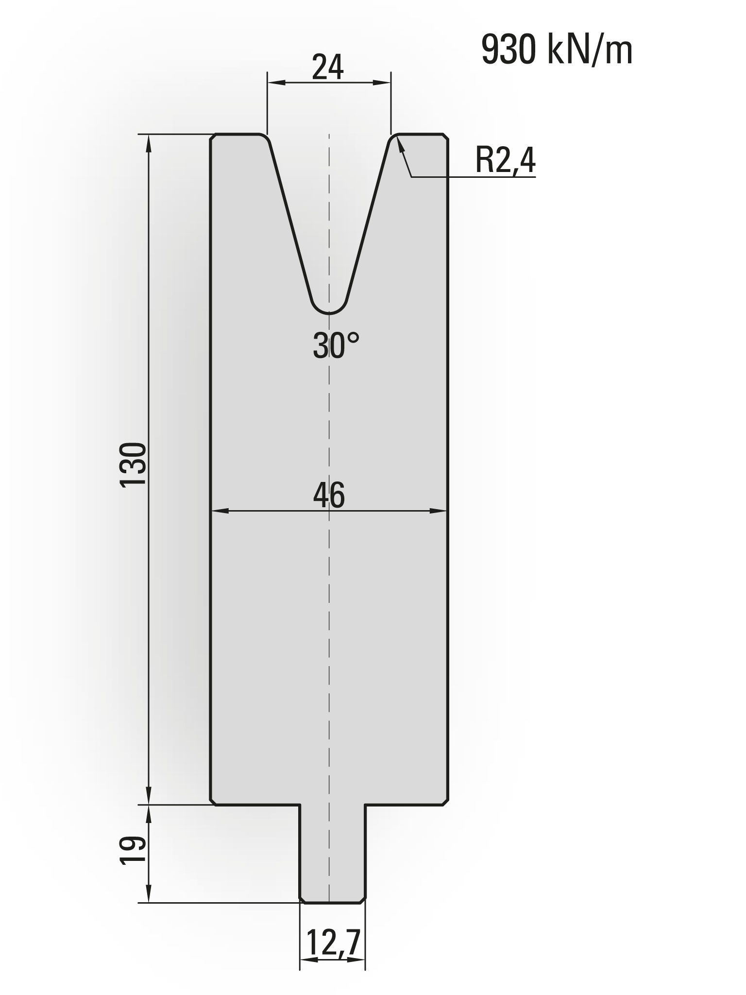 Lengte: 250mm - Gewicht: 11.4 kg