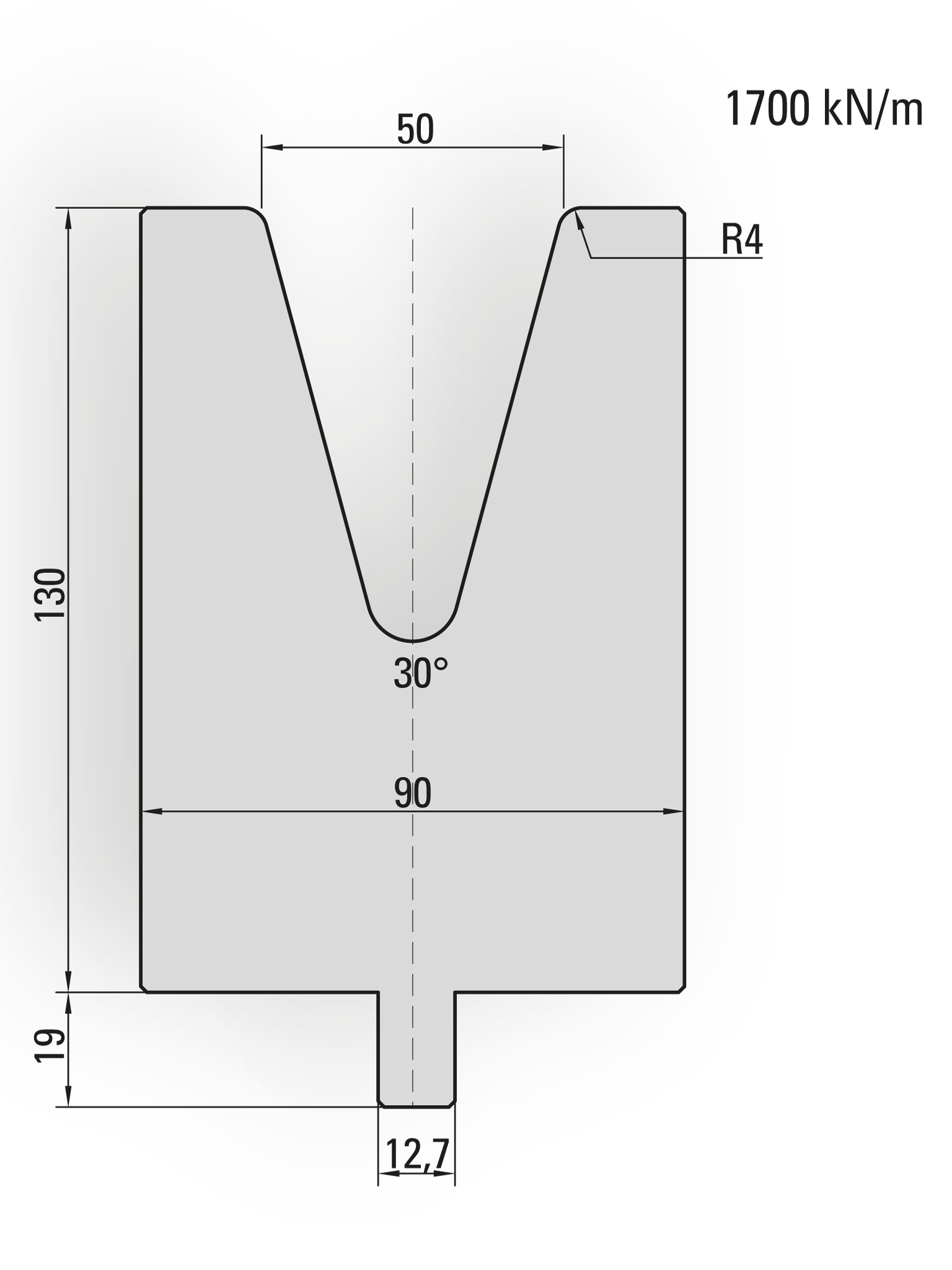 Lengte: 250mm - Gewicht: 19.6 kg