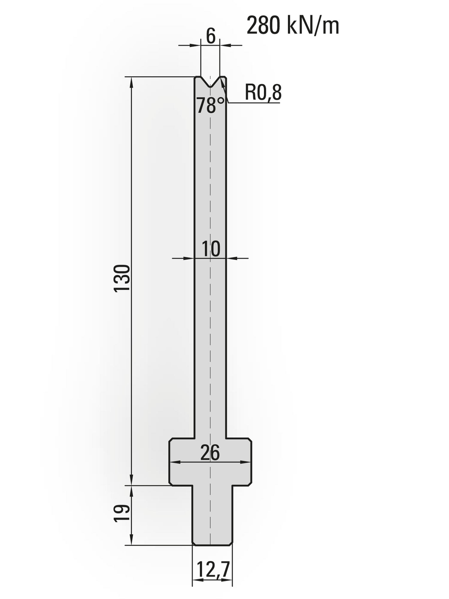 Lengte: 250mm - Gewicht: 3.5 kg