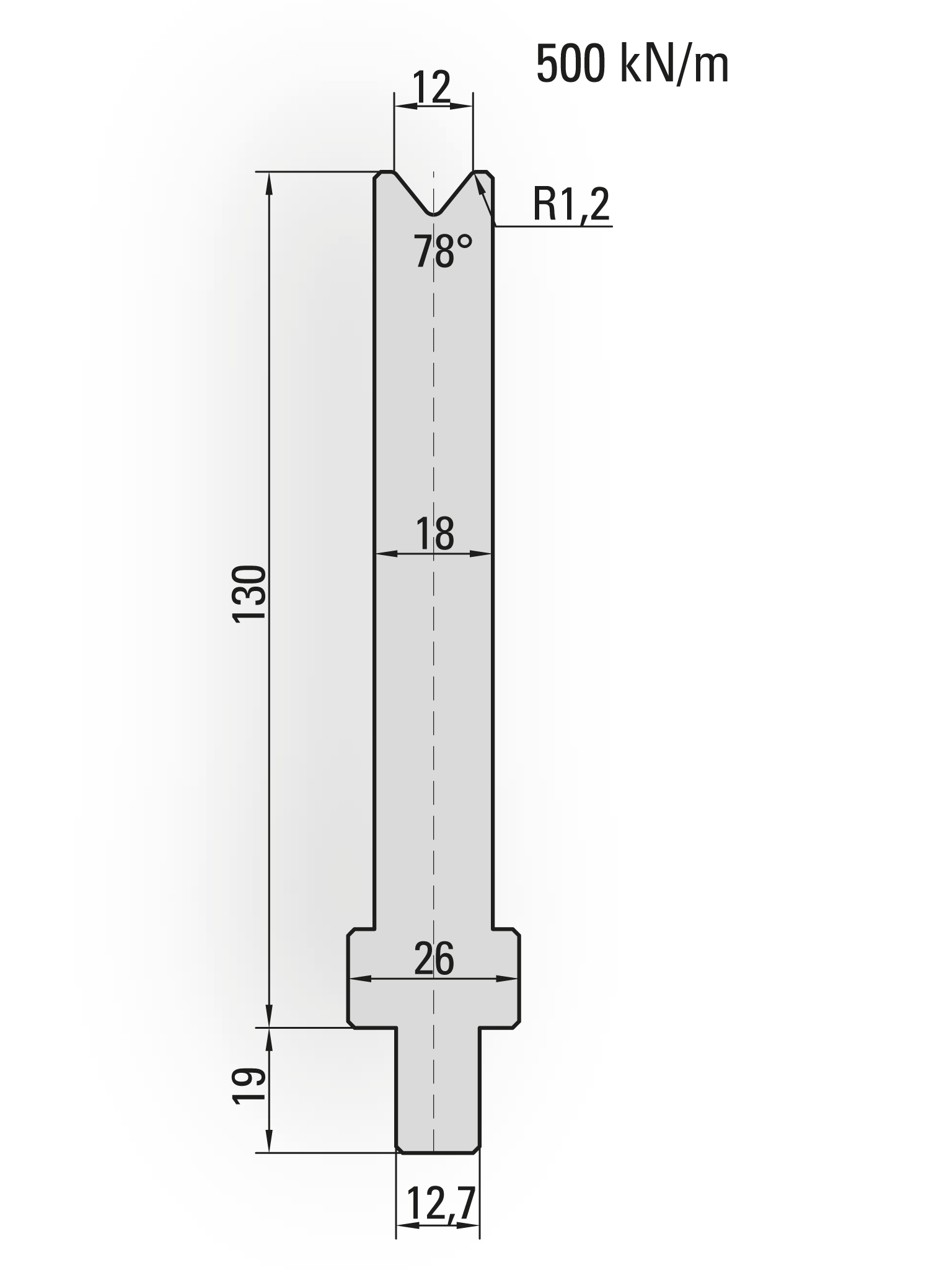 Lengte: 250mm - Gewicht: 5.3 kg