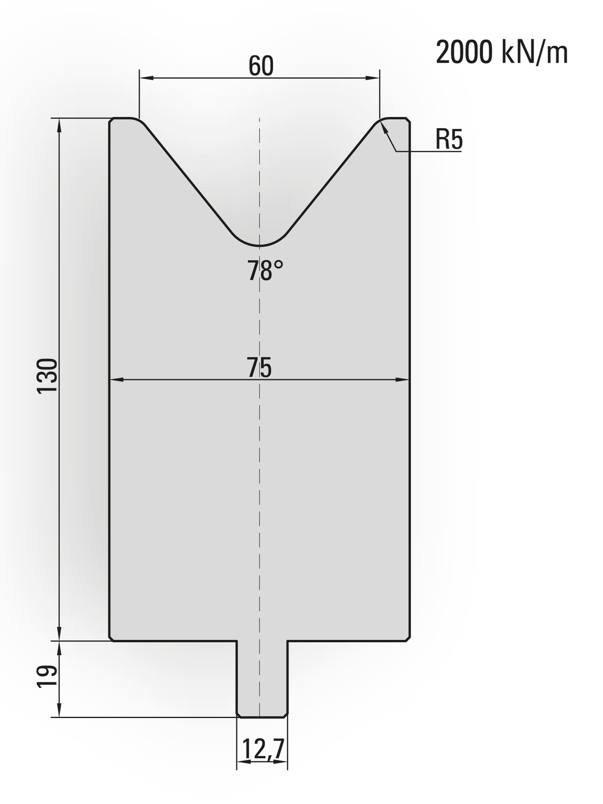 Lengte: 250mm - Gewicht: 17.8 kg