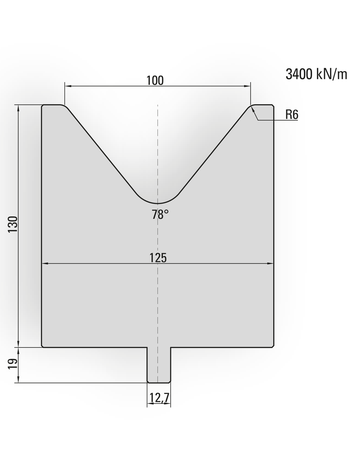 Lengte: 250mm - Gewicht: 26.9 kg