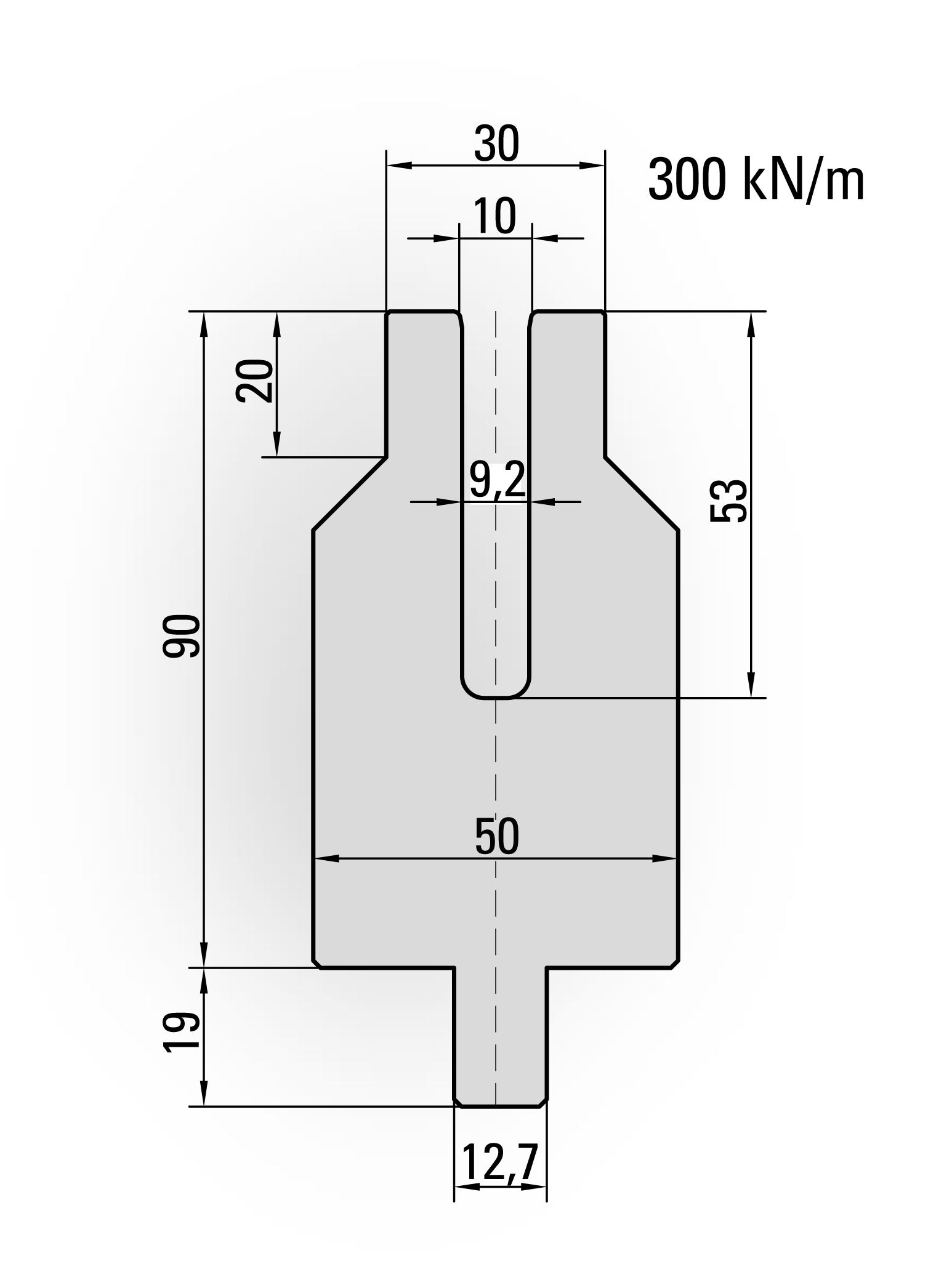 Lengte: 250mm - Gewicht: 7.5 kg