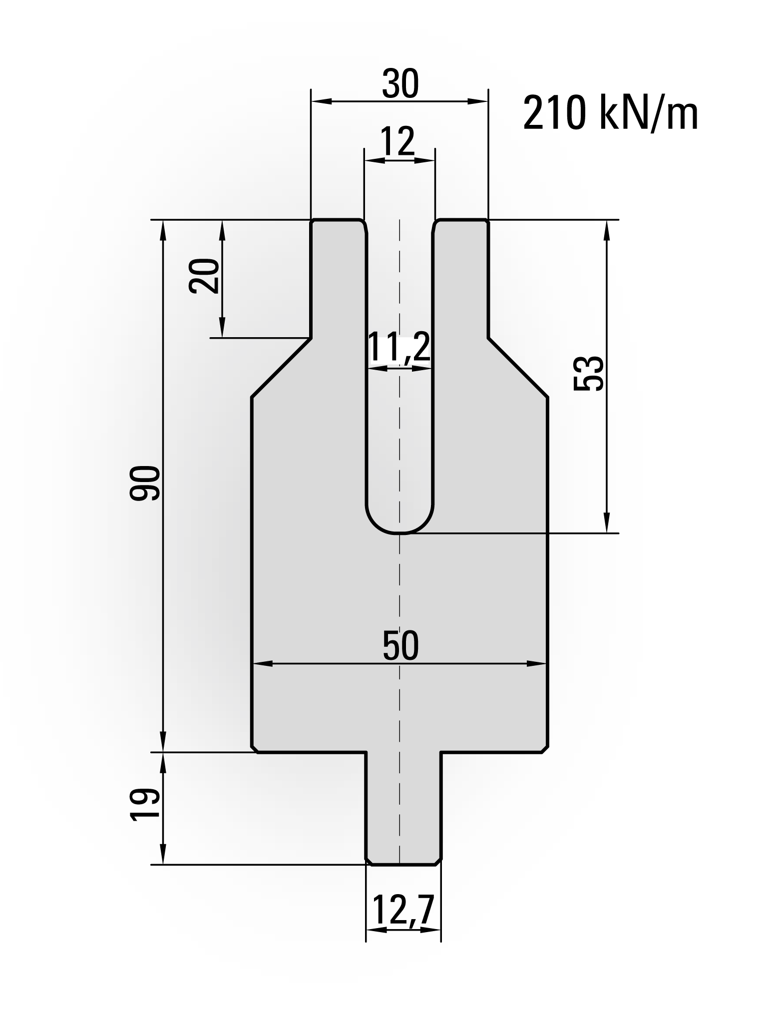 Lengte: 250mm - Gewicht: 7.3 kg