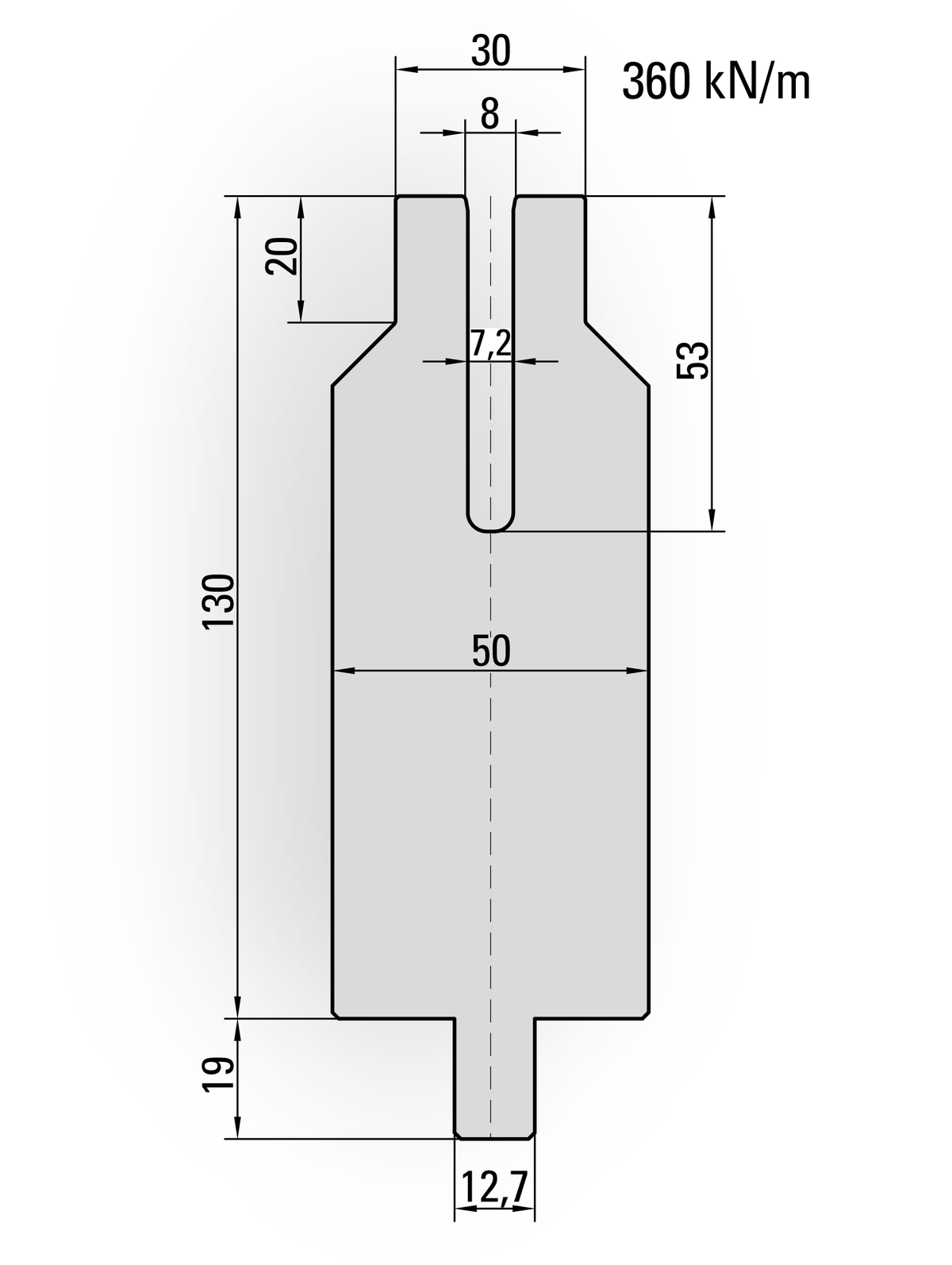 Lengte: 250mm - Gewicht: 11.7 kg