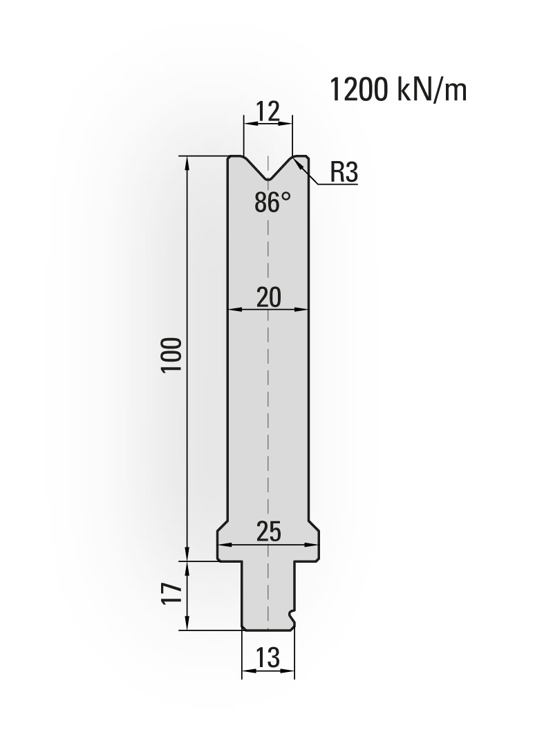 Lengte: 100mm - Gewicht: 1.7 kg