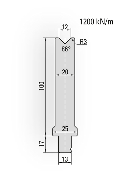 Lengte: 100mm - Gewicht: 1.7 kg